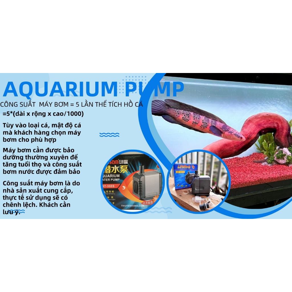 Hàng nhập khẩu-Bơm Nước Lifetech AP5600 (200W-6000L/H-5M) - Máy Bơm Chìm Bể Cá