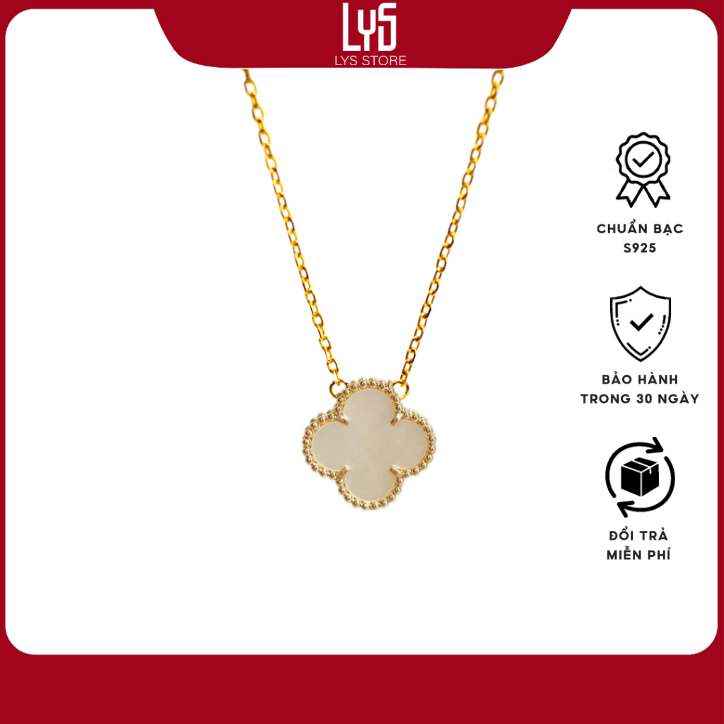 Dây chuyền Lys Cỏ Bốn Lá 6403 Fullbox V C A - Dây chuyền cao cấp