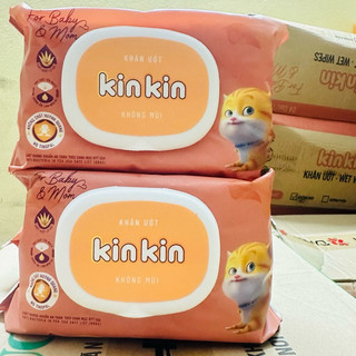 Giấy ướt kinkin 80 tờ mèo hồng 3d