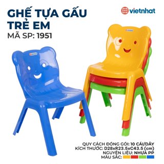 Ghế nhựa cho bé Trẻ Em Mầm Non, Mẫu giáo, Tiểu học đúc nhiệt hàng đẹp Nhựa Việt Nhật Cao Cấp 1951