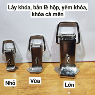 Bộ khoá rương mạ kẽm , 3 kích thước khác nhau nhỏ/vừa/lớn, Yếm khoá sắt , lề rương, khoá hộp