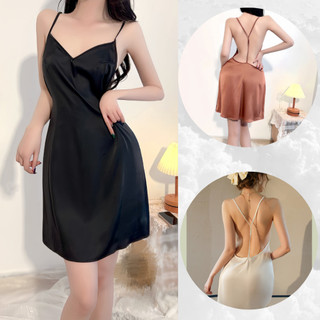 Váy ngủ lụa cao cấp gợi cảm đầm hai dây co dãn có tăng đơ điều chỉnh quyến rũ sang trọng – Sinni33