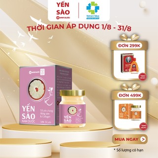 Yến sào Nam Dược tổ yến chưng hồng sâm và collagen-Hũ 70ml/30% tổ yến giúp đẹp da, ngăn ngừa lão hóa
