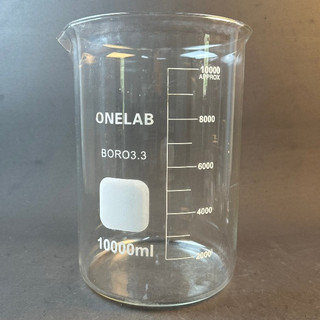 Cốc thủy tinh Onelab chia vạch kích thước 10 Lít - YTHN