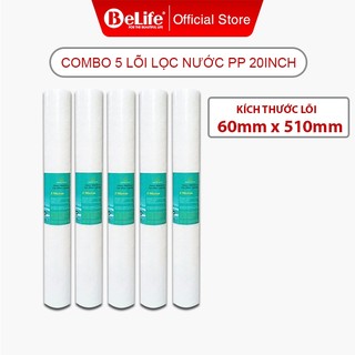 Combo 5 lõi lọc nước số 1 pp 20 inch lõi lọc nước belife