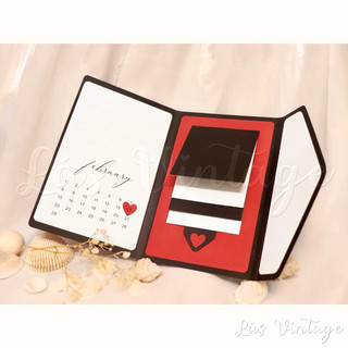 D04 Thiệp dán ảnh handmade có ngày tháng