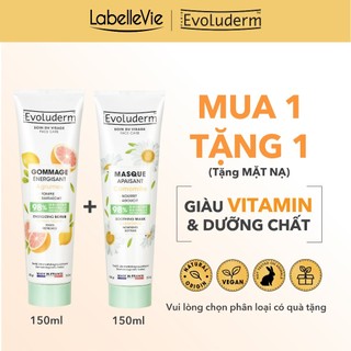 Tẩy tế bào chết mặt Evoluderm dịu nhẹ làm sạch sâu lỗ chân lông, nuôi dưỡng da tươi trẻ 150g