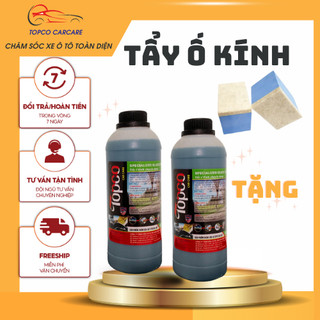 Dung dịch tẩy ố kính ô tô TOPCO, an toàn mặt kính, tẩy kính nhà tắm bị ố mốc, cặn