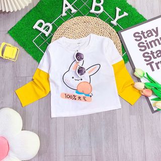 Áo dài tay bé gái thu đông thun cotton sg vải đẹp co giãn mềm mịn cho bé 10-26kg