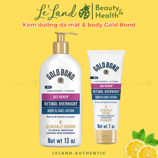  Kem dưỡng da mặt & cơ thể Gold Bond Age Renew Retinol Overnight Body & Face Lotion với Retinol 