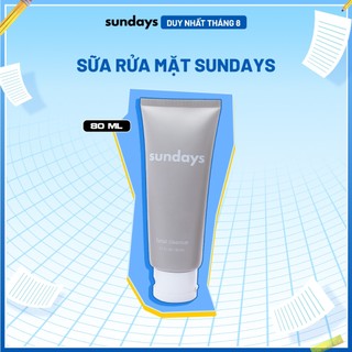 Sữa Rửa Mặt cho Nam Sundays dịu nhẹ, giảm mụn cho da nhờn dầu và nhạy cảm 80ml