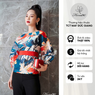 Áo kiểu dạ hội dáng suông tay bồng kèm đai HeraDG WAKBA025