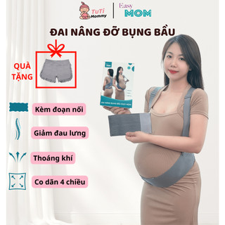 Đai nâng đỡ bụng bầu chính hãng EASYMOM, đai đỡ bụng cho bà bầu có dây co giãn 4 chiều giảm đau lưng