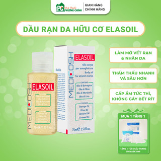 Dầu Rạn Da Hữu Cơ Elasoil Medicosh Giúp Phòng & Làm Mờ Rạn Da Cho Bà Bầu, Sau Sinh, Do Tăng Cân Nhanh (Chai 5ml - 75ml)