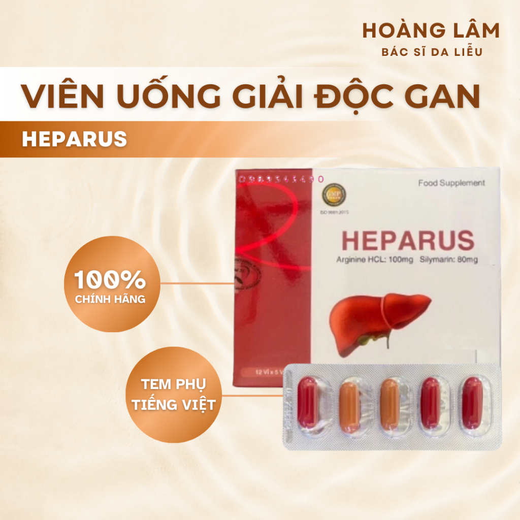 Viên uống Giải Độc Gan HEPARUS - Hộp 60 Viên - Dr. Hoàng Lâm