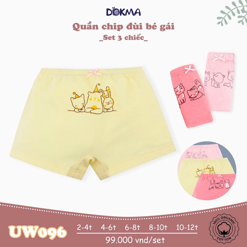 Quần chíp đùi dokma cho bé gái 2-10 tuổi chính hãng cao cấp mềm mại an toàn