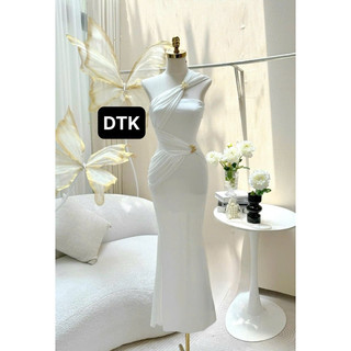 Đầm maxi lệch vai tag buom (kèm ảnh thật ở cuối)