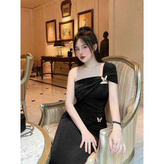 Đầm maxi lệch vai tag buom (kèm ảnh thật ở cuối)