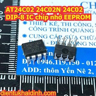 10 con IC ATMEL1302 AT24C02 24C02N 24C02 DIP-8 IC chíp nhớ EEPROM kde1431
