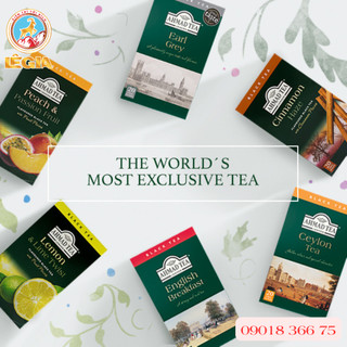 TẤT CẢ CÁC MÙI TRÀ AHMAD HOA QUẢ, TRÁI CẤY ANH QUỐC ĐỦ LOẠI - HỘP 40gr 20 GÓI TÚI LỌC BỌC THIẾC