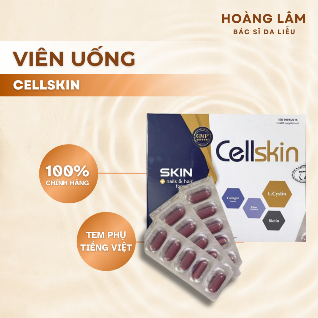Viên Uống CELLSKIN – Giúp làm giảm quá trình lão hóa, ngăn ngừa rụng tóc - Dr. Hoàng Lâm