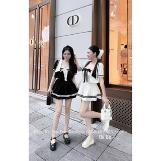 h3/Váy nơ 2 dây có chun sau + kèm áo ngoài ạ Có lót cúp đầy đủ ạ