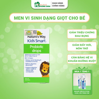 Men Vi Sinh Cho Bé Nature's Way Kids Smart Drops Probiotic - Hỗ Trợ Giảm Táo Bón, Tiêu Chảy (Chai 20ml)