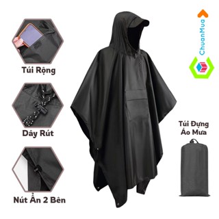 Áo Mưa Cánh Dơi Cao Cấp Vải Oxford Chống Thấm ( Áo Mưa 1 Người Choàng Toàn Thân Đi Xe Máy Tiện Lợi )