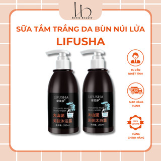 Sữa tắm trắng da lifusha - sữa tắm bùn núi lửa lifusha làm trắng da - loại bỏ thâm sạm - tẩy da chết