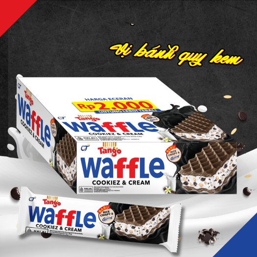 Bánh xốp Tango Waffle (Bánh quy kem) 300g cao cấp (25g x 12 thanh)