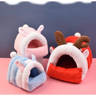 Nhà ngủ vải bông, vòm hình unicorn, tuần lộc cho thỏ bọ