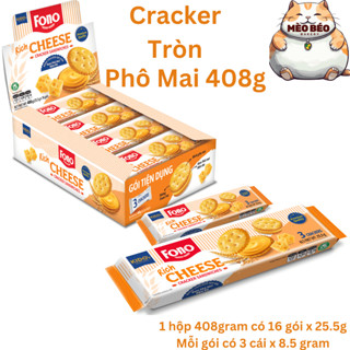 Bánh Cracker tròn Fono Phô Mai 408 gram - Bánh Quy Giòn Phô Mai - Bánh Cracker Phô Mai