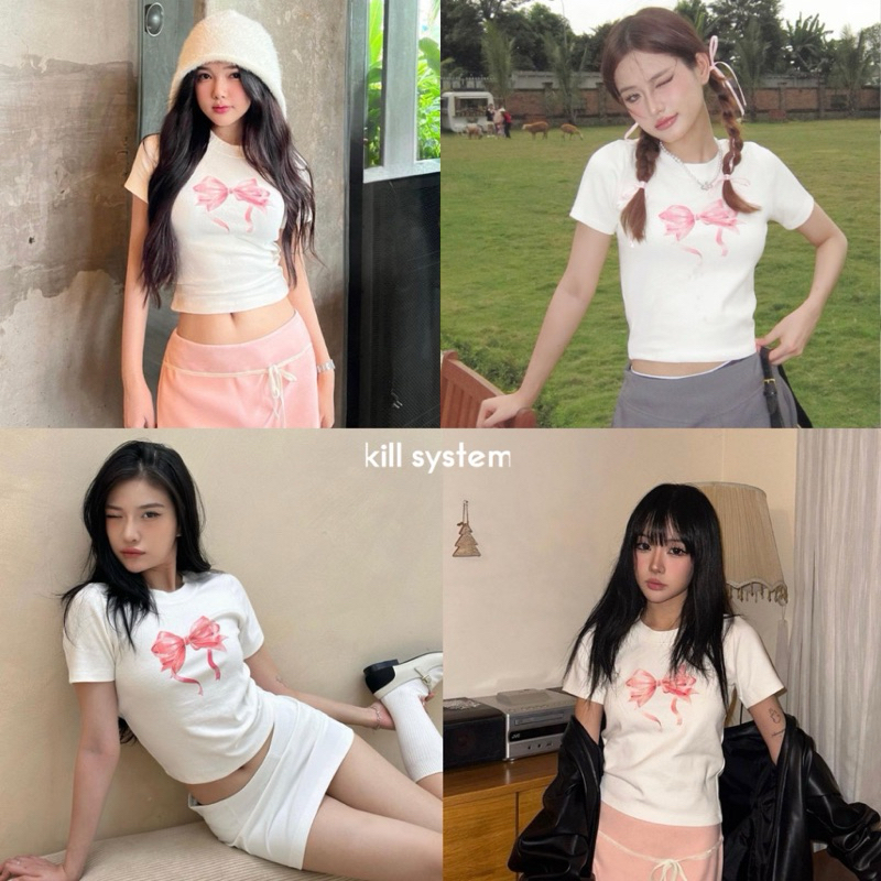 THANH LÝ || Áo baby tee nơ Kill system
