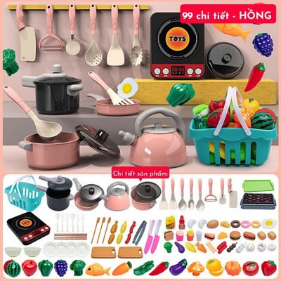 Đồ Chơi Nấu Ăn Cho Bé  99 Chi Tiết, Nhựa Abs An Toàn