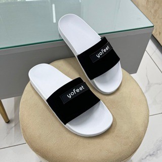 Dép lê nam nữ quai nỉ khâu mác XT YOFEET hot trend dép đế trắng vệ sinh sạch sẽ (XD 50)