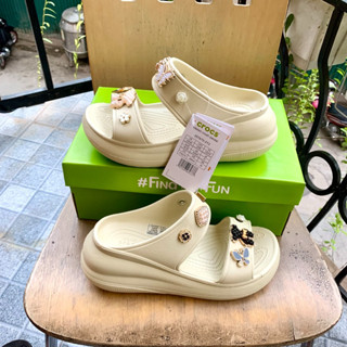 [Full Box] Dép Cross Đế Cao 7CM - Sandal Nữ Đế Cao, tặng kèm sẵn Charm 3D gắn dép