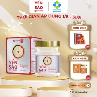 Yến Chưng không đường ăn kiêng - 1 Hũ 70ml / 30% tổ yến - Yến sào Nam Dược, Khánh Hòa