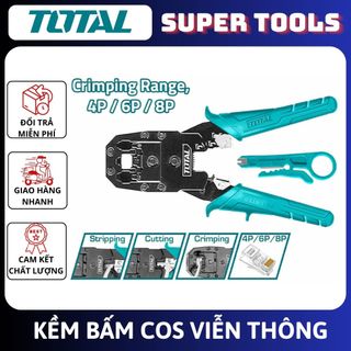 Đồ nghề total kềm bấm cos viễn thông tmpcn5468r