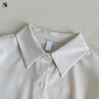 Áo sơ mi nữ Twentyfive trơn dài tay, basic 6174
