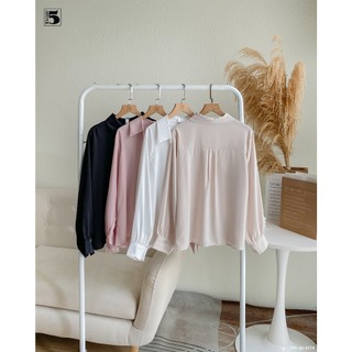 Áo sơ mi nữ Twentyfive trơn dài tay, basic 6174