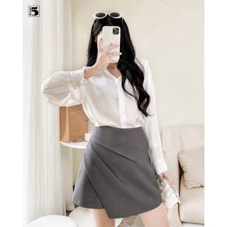 Áo sơ mi nữ Twentyfive trơn dài tay, basic 6174