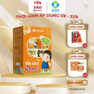 Set yến chưng sẵn cho bé - 4 Hũ 70ml / 30% tổ yến chưng đường phèn - Yến sào Ích Nhi, Khánh Hòa