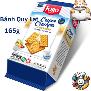 Bánh quy lạt fono 165 gram - bánh cracker lạt không đường - bánh quy giòn lạt không đường