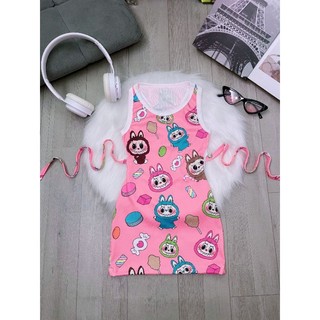 Đầm body khoét eo sau dành cho bé
