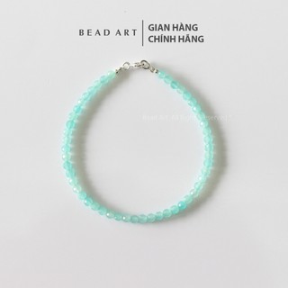 Vòng tay 2.5mm đá thiên hà, amazonite xanh ngọc bạc 925, thuỷ, mộc, vòng tay phong thuỷ, lắc tay, vòng full - bead art