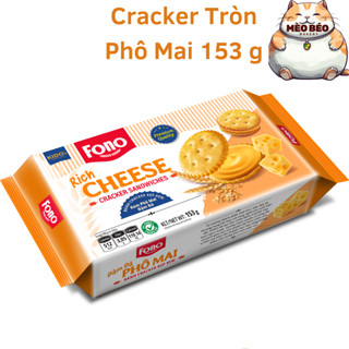 Bánh Cracker tròn Fono kem Phô Mai 153 gram - Bánh Cracker Phô Mai - Bánh Quy Giòn Phô.mai