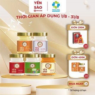 Combo 5 hộp Tổ Yến chưng Đường phèn,Mật ong,Kids- Hũ 70ml / 25-30% yến -Yến sào Nam Dược - Khánh Hoà