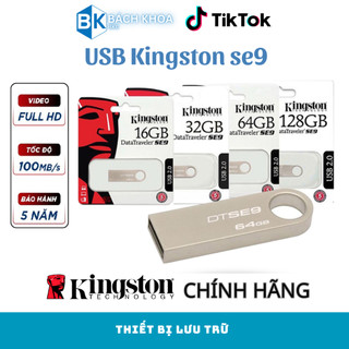 Usb kingston 64gb /32gb /16gb /8gb /4gb /2gb, bảo hành 5 năm, vỏ kim loại, chống nước, nhỏ gọn, 2.0 - usb kingston se9