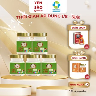 Combo 5 hộp Yến ăn ngon cho trẻ em Kids - Hũ 70ml/25% tổ yến chưng sẵn - Yến sào Nam Dược -Khánh Hoà