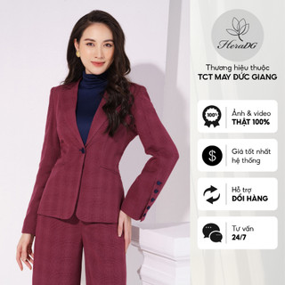 Áo vest nữ heradg thiết kế cổ 2 ve cài cúc tay, chất liệu vải tuytsi cao cấp wtba011a